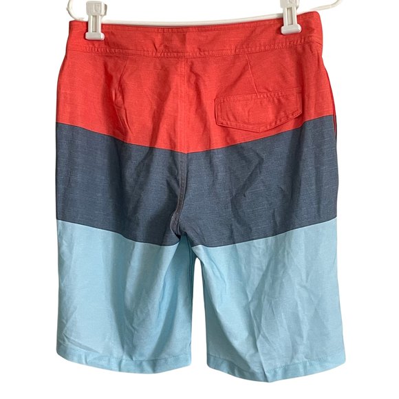 Goodfellow & Co Men's 10" Color block Board Shorts Red Size 30 - Picture 2 of 4